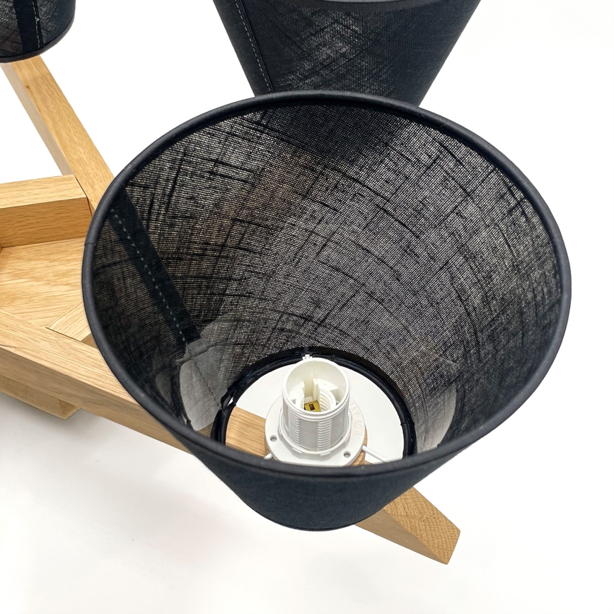 Brilagi - LED  Nadgradni lestenec ANTHONY 5xE14/40W/230V hrast/črna