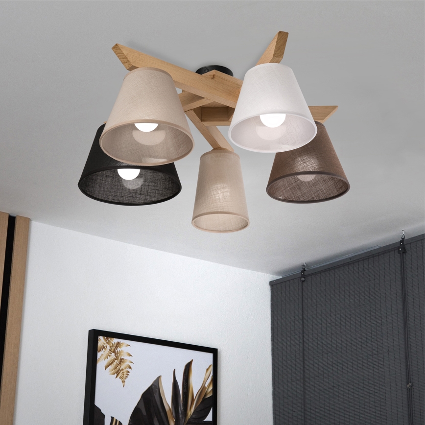 Brilagi - LED  Nadgradni lestenec ANTHONY 5xE14/40W/230V hrast