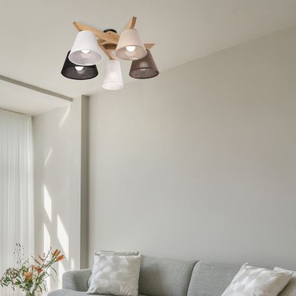 Brilagi - LED  Nadgradni lestenec ANTHONY 5xE14/40W/230V hrast