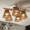 Brilagi - LED  Nadgradni lestenec ANTHONY 5xE14/40W/230V hrast/rjava