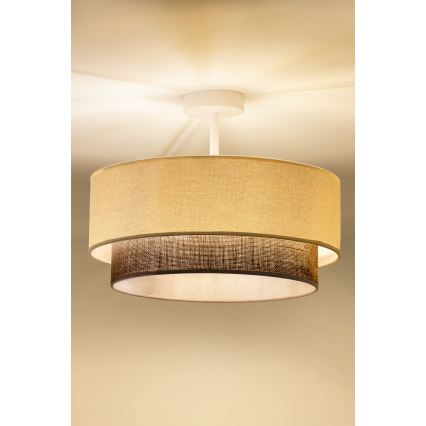 Brilagi - LED nadometni lestenec BOHO STYLE 1xE27/15W/230V premer 40 cm kremna/rjava