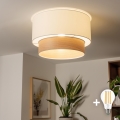 Brilagi - LED nadometni lestenec CERIA 1xE27/40W/230V Ø 50 cm bela/bež