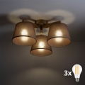 BRILAGI - LED nadometni lestenec LATTE SABIA 3xE27/15W/230V borovica/rjava