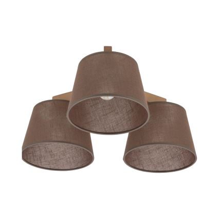 BRILAGI - LED nadometni lestenec LATTE SABIA 3xE27/15W/230V borovica/rjava