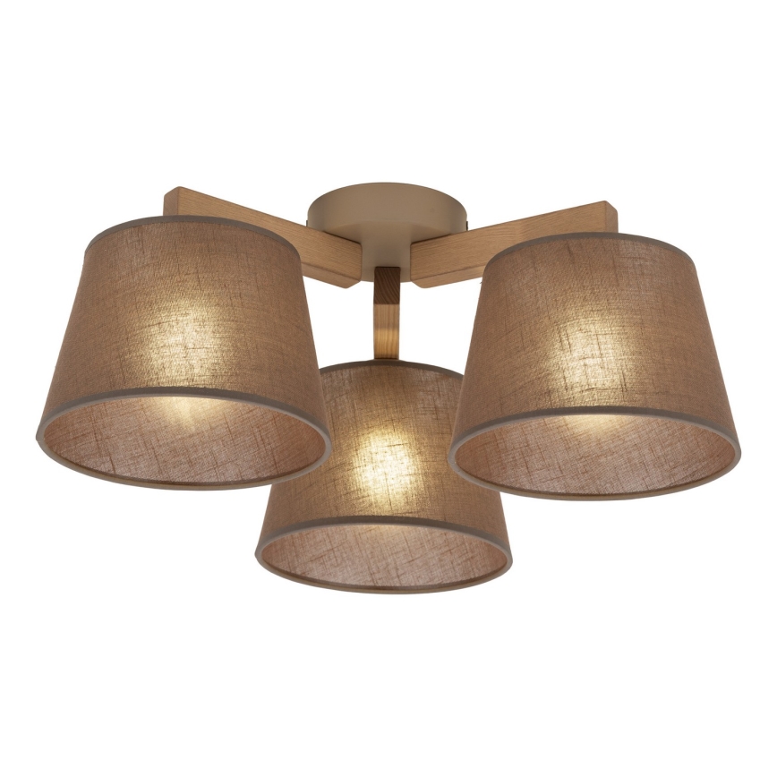 BRILAGI - LED nadometni lestenec LATTE SABIA 3xE27/15W/230V borovica/rjava