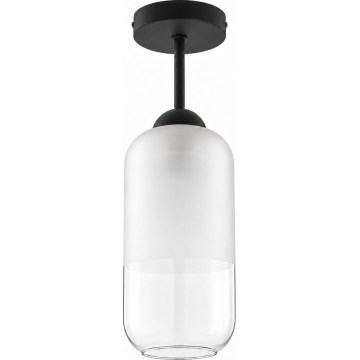 BRILAGI - LED nadometni lestenec RETRO GLASS 1xE27/60W/230V premer 14 cm črna/bela