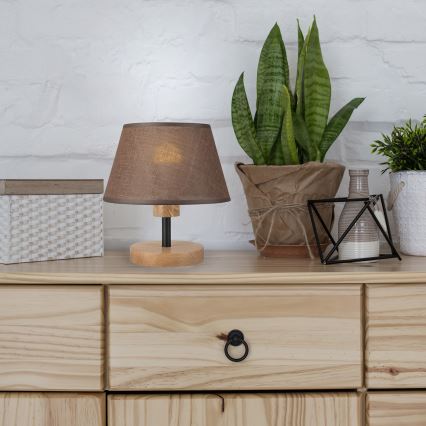 Brilagi - LED Namizna svetilka ANTHONY 1xE14/40W/230V hrast/rjava