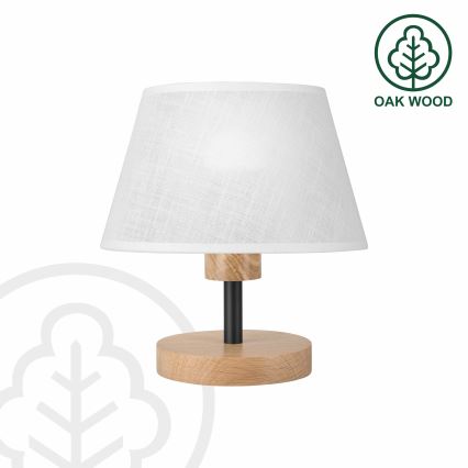Brilagi - LED Namizna svetilka ANTHONY 1xE27/60W/230V hrast/bela