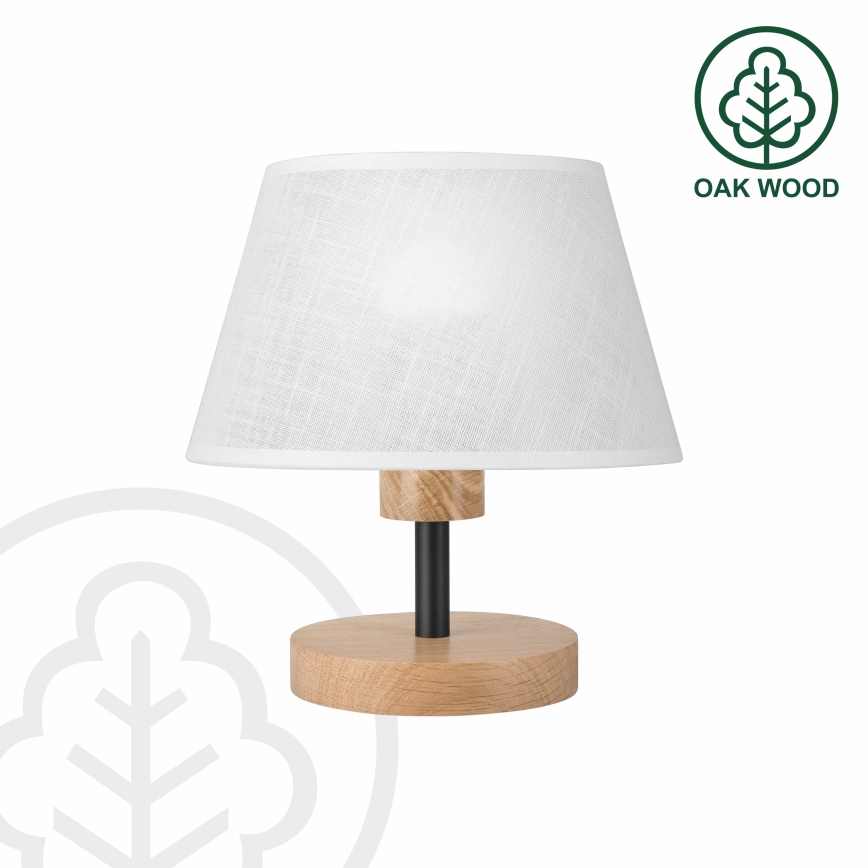 Brilagi - LED Namizna svetilka ANTHONY 1xE27/60W/230V hrast/bela