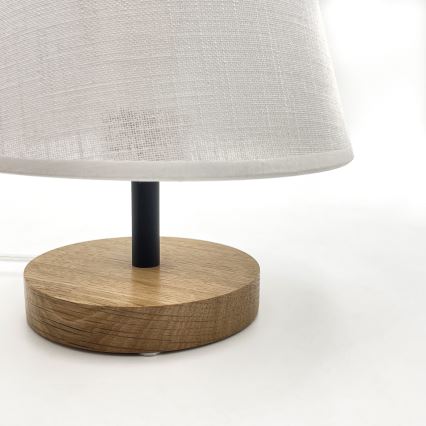 Brilagi - LED Namizna svetilka ANTHONY 1xE27/60W/230V hrast/bela