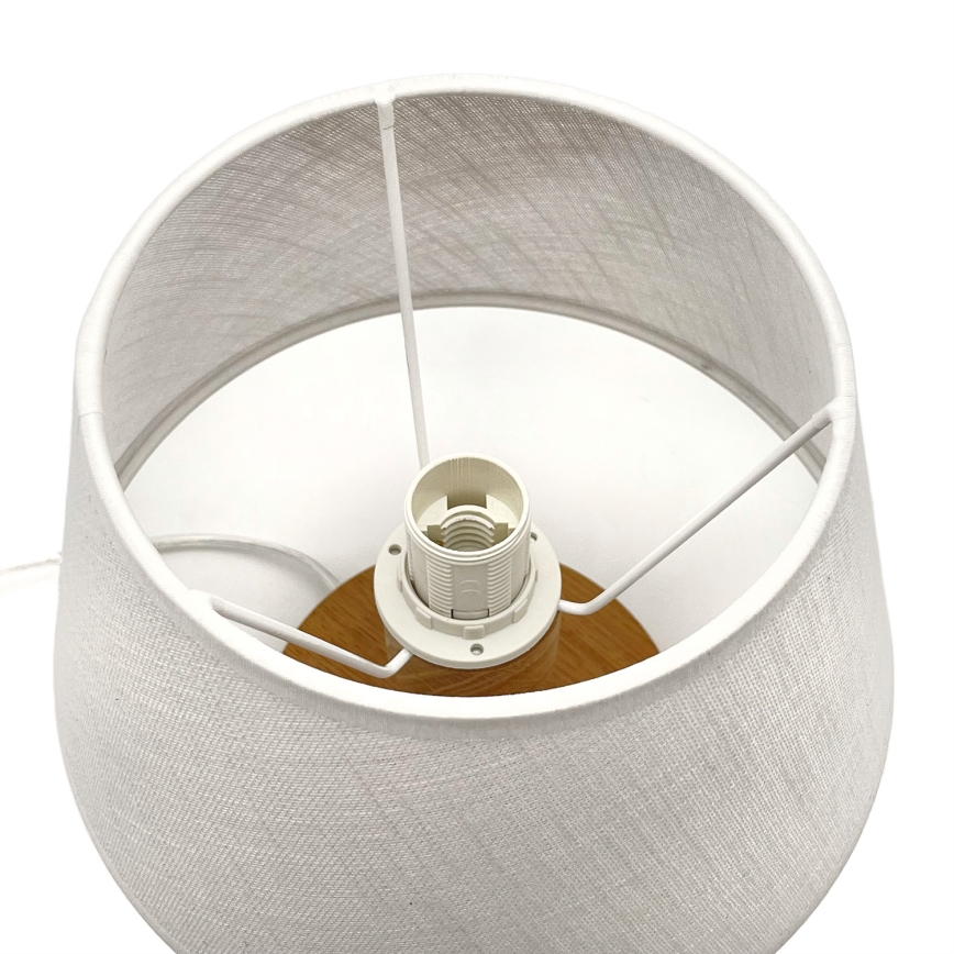 Brilagi - LED Namizna svetilka ANTHONY 1xE27/60W/230V hrast/bela
