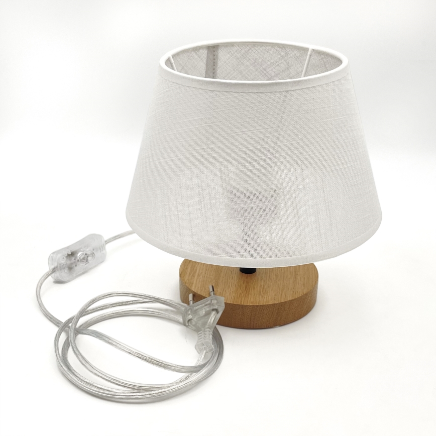 Brilagi - LED Namizna svetilka ANTHONY 1xE27/60W/230V hrast/bela