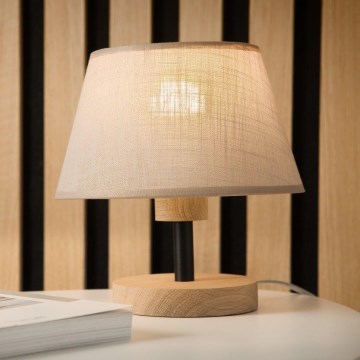 Brilagi - LED Namizna svetilka ANTHONY 1xE27/60W/230V hrast/bež