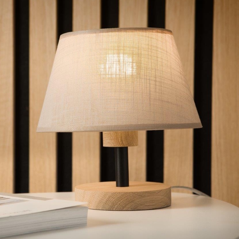 Brilagi - LED Namizna svetilka ANTHONY 1xE27/60W/230V hrast/bež