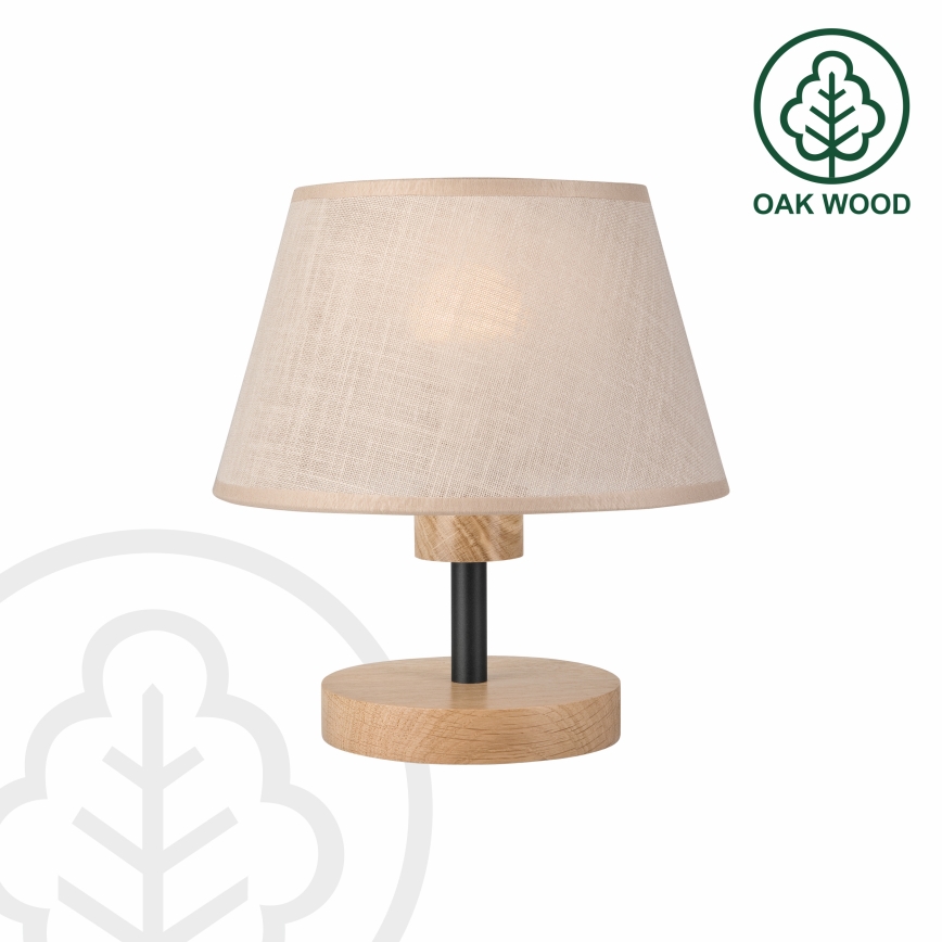 Brilagi - LED Namizna svetilka ANTHONY 1xE27/60W/230V hrast/bež