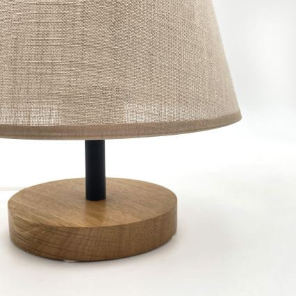 Brilagi - LED Namizna svetilka ANTHONY 1xE27/60W/230V hrast/bež