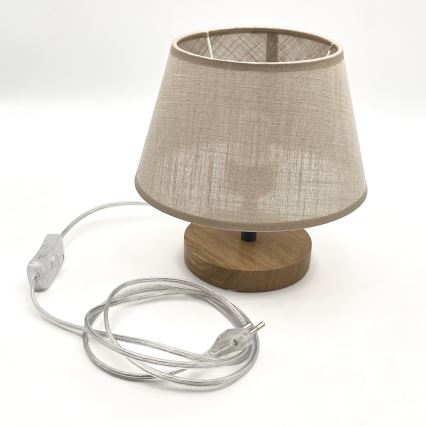 Brilagi - LED Namizna svetilka ANTHONY 1xE27/60W/230V hrast/bež