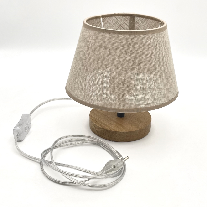 Brilagi - LED Namizna svetilka ANTHONY 1xE27/60W/230V hrast/bež