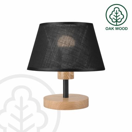 Brilagi - LED Namizna svetilka ANTHONY 1xE27/60W/230V hrast/črna