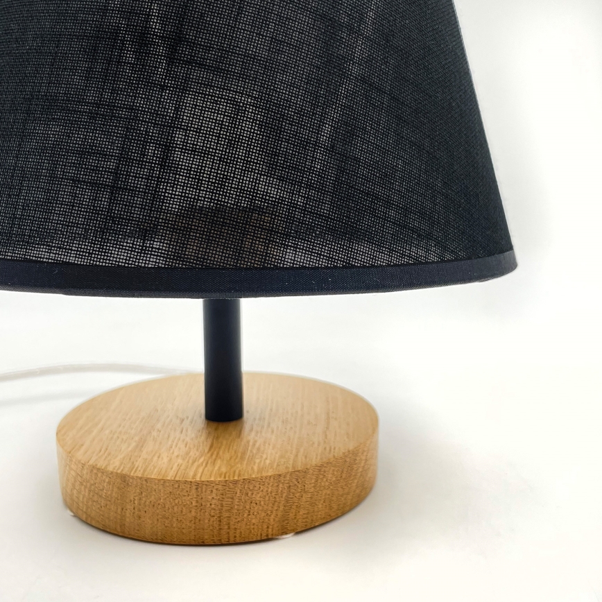 Brilagi - LED Namizna svetilka ANTHONY 1xE27/60W/230V hrast/črna