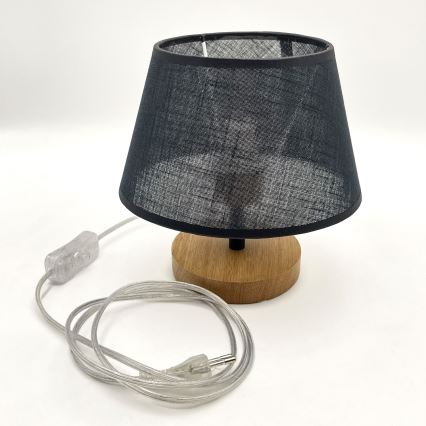 Brilagi - LED Namizna svetilka ANTHONY 1xE27/60W/230V hrast/črna