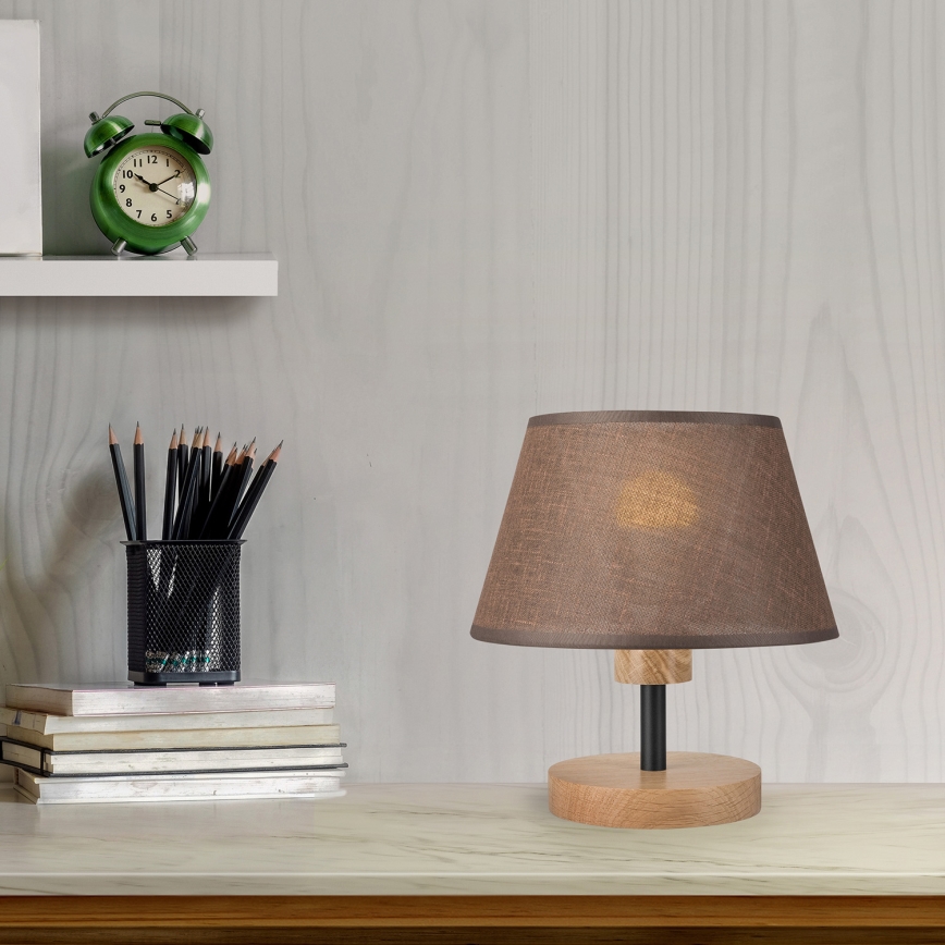 Brilagi - LED Namizna svetilka ANTHONY 1xE27/60W/230V hrast/rjava