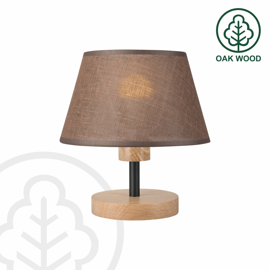 Brilagi - LED Namizna svetilka ANTHONY 1xE27/60W/230V hrast/rjava