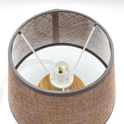 Brilagi - LED Namizna svetilka ANTHONY 1xE27/60W/230V hrast/rjava