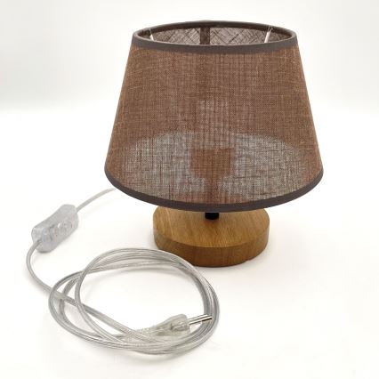 Brilagi - LED Namizna svetilka ANTHONY 1xE27/60W/230V hrast/rjava