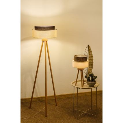 Brilagi - LED namizna svetilka BOHO STYLE 1xE27/15W/230V kremna/rjava