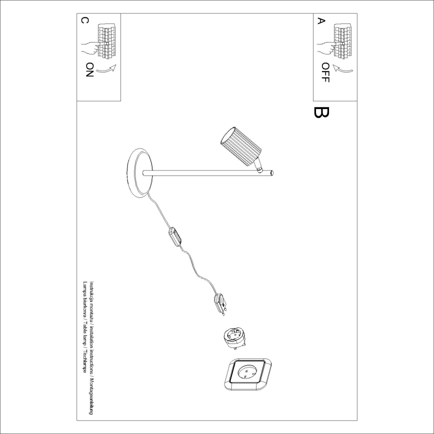 Brilagi - LED namizna svetilka CRESTO 1xGU10/10W/230V bela