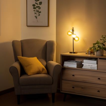 Brilagi - LED namizna svetilka MILLA 4xG9/3W/230V črn krom/zlata