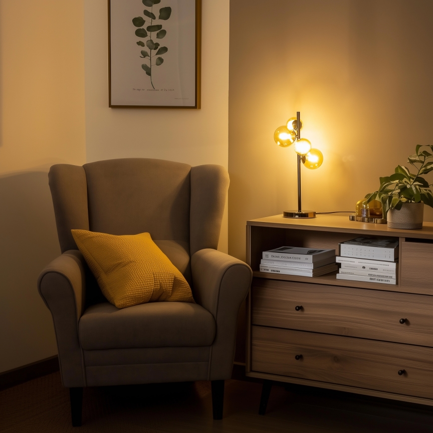 Brilagi - LED namizna svetilka MILLA 4xG9/3W/230V črn krom/zlata