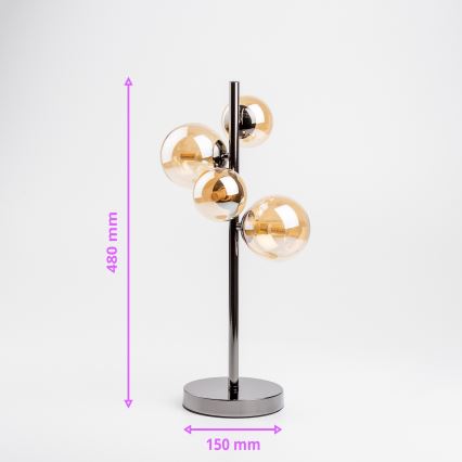 Brilagi - LED namizna svetilka MILLA 4xG9/3W/230V črn krom/zlata