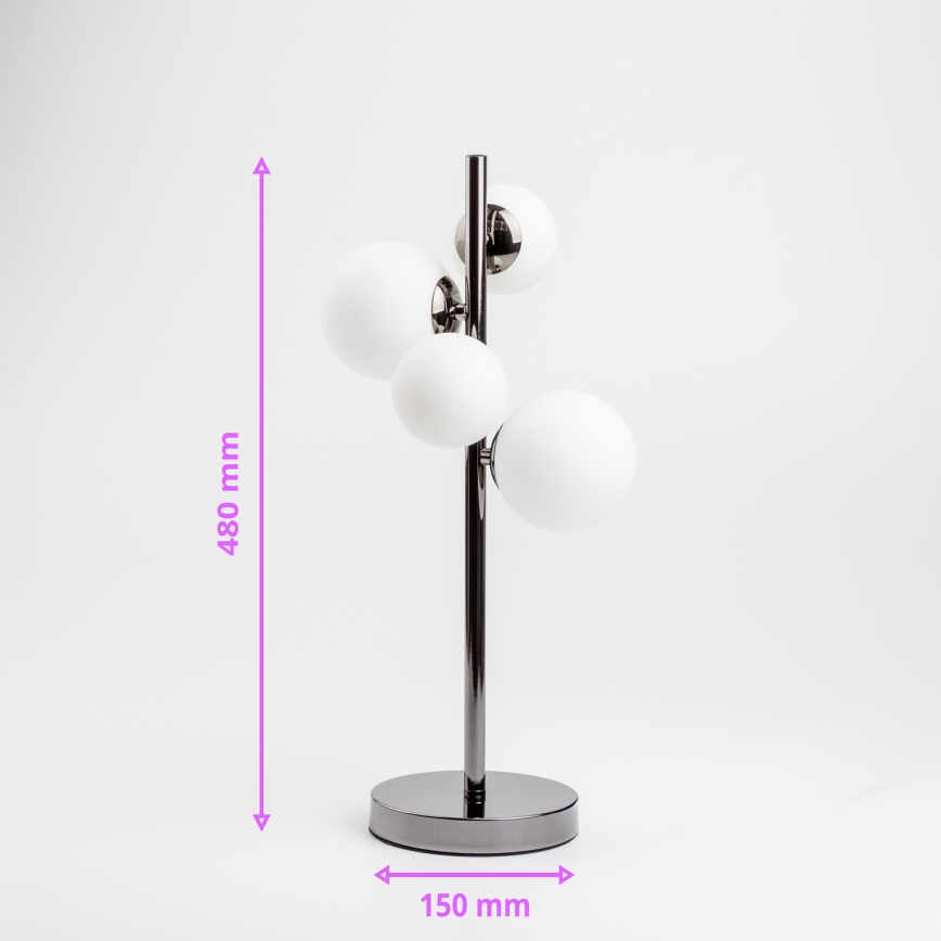 Brilagi - LED namizna svetilka MILLA 4xG9/3W/230V črni krom/bela