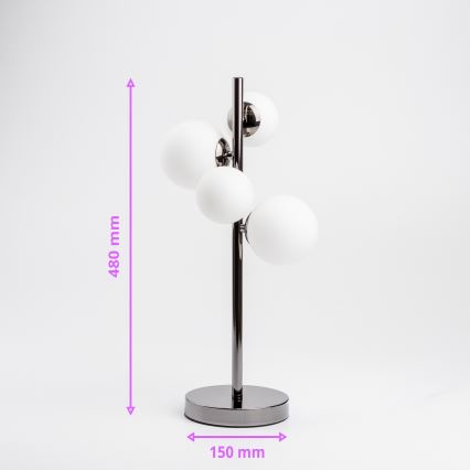 Brilagi - LED Namizna svetilka MILLA 4xG9/3W/230V sijajni krom/bela