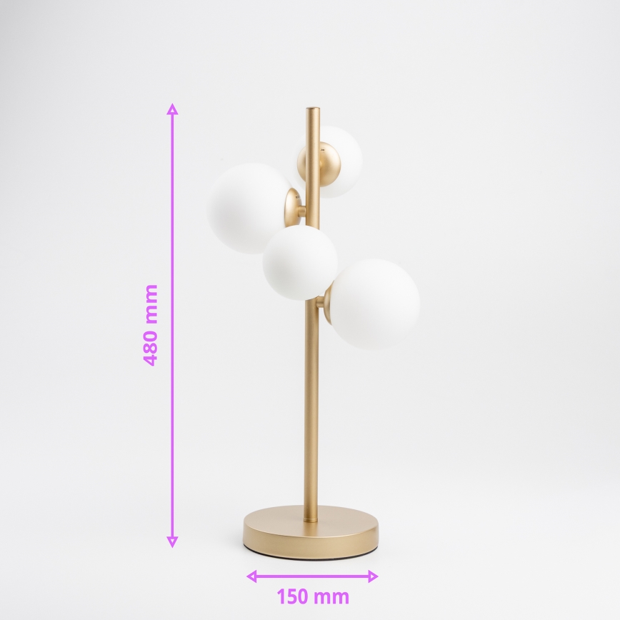 Brilagi - LED Namizna svetilka MILLA 4xG9/3W/230V zlata/bela