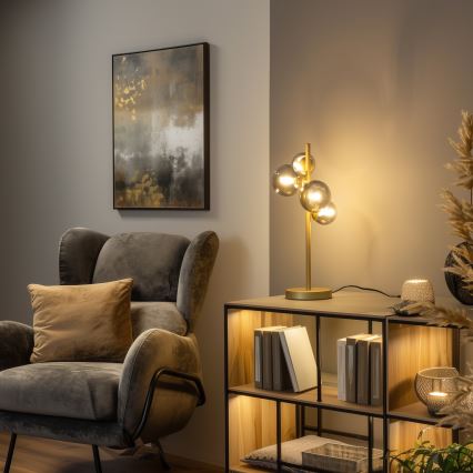 Brilagi - LED Namizna svetilka MILLA 4xG9/3W/230V zlata/dimna