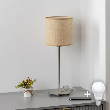 Brilagi - LED namizna svetilka NUBILA 1xE27/60W/230V svetlo rjava