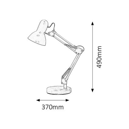 Brilagi - LED Namizna svetilka ROMERO 1xE27/10W/230V bela