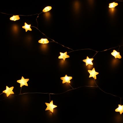 Brilagi - LED niz 40xLED/3xAA 1,8m topla bela zvezde