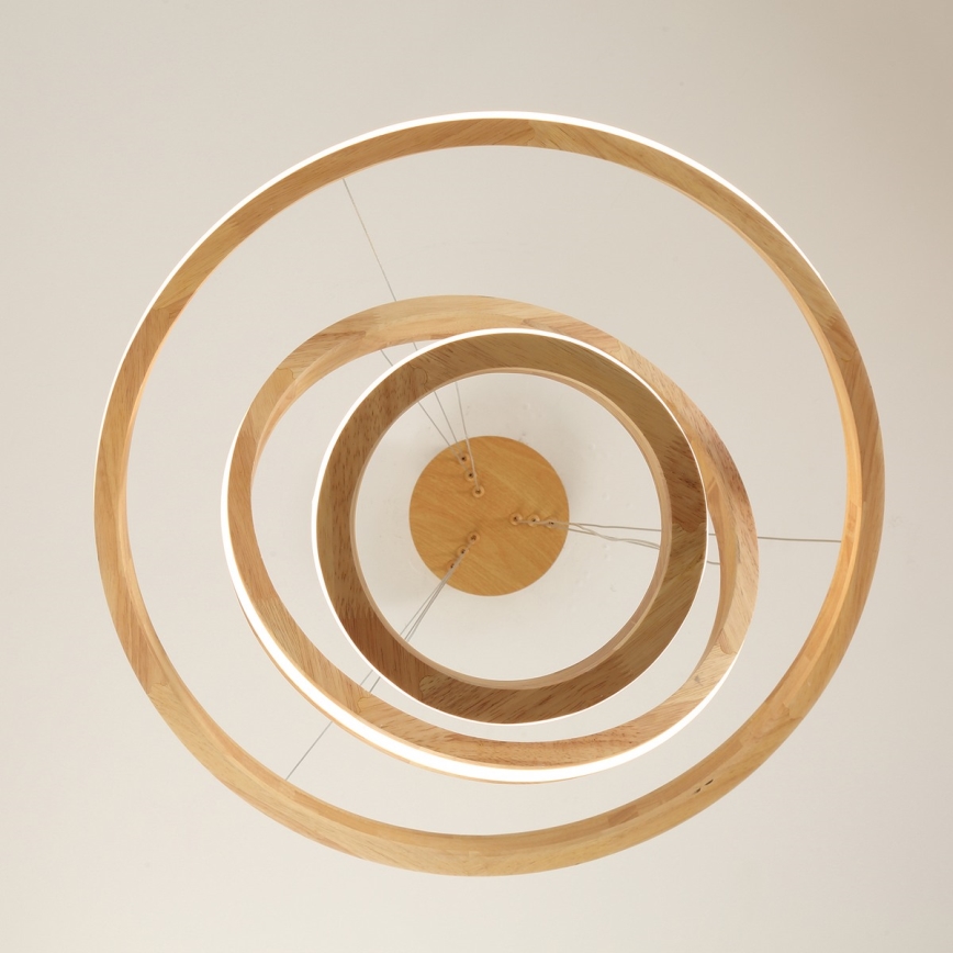 Brilagi - LED obesna svetilka na kablu UMEA WOOD LED/45W/230V premer 60 cm les kavčukovca