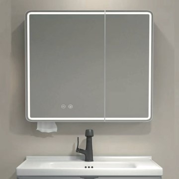 BRILAGI - LED ogledalna kopalniška omarica z osvetlitvijo NOTO DOUBLE 60x70 cm