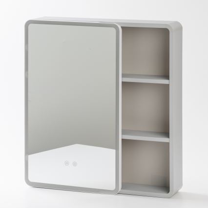 BRILAGI - LED ogledalna kopalniška omarica z osvetlitvijo NOTO SINGLE 60x65 cm