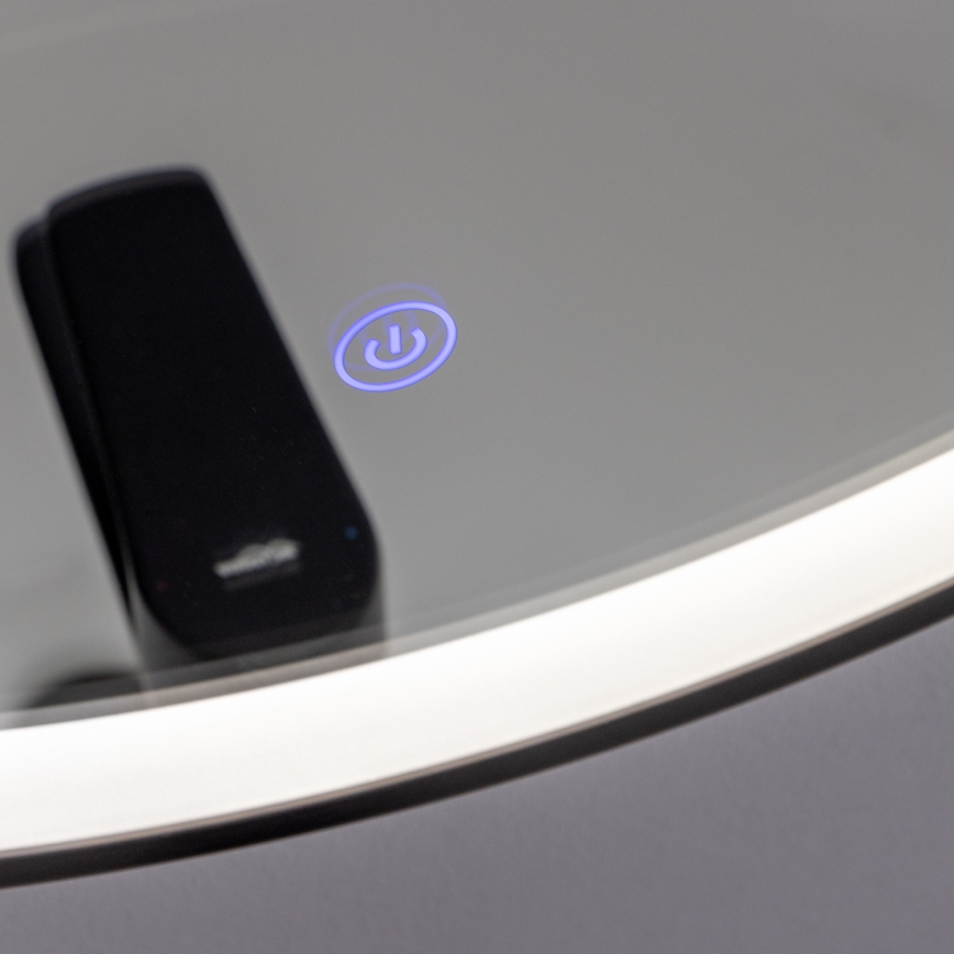 Brilagi - LED kopalniško ogledalo ASTI LED/19W/230V Ø 60 cm črno IP44 CRI 90 zatemnljivo + CCT