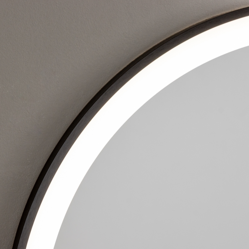 Brilagi - LED kopalniško ogledalo ASTI LED/19W/230V Ø 60 cm črno IP44 CRI 90 zatemnljivo + CCT