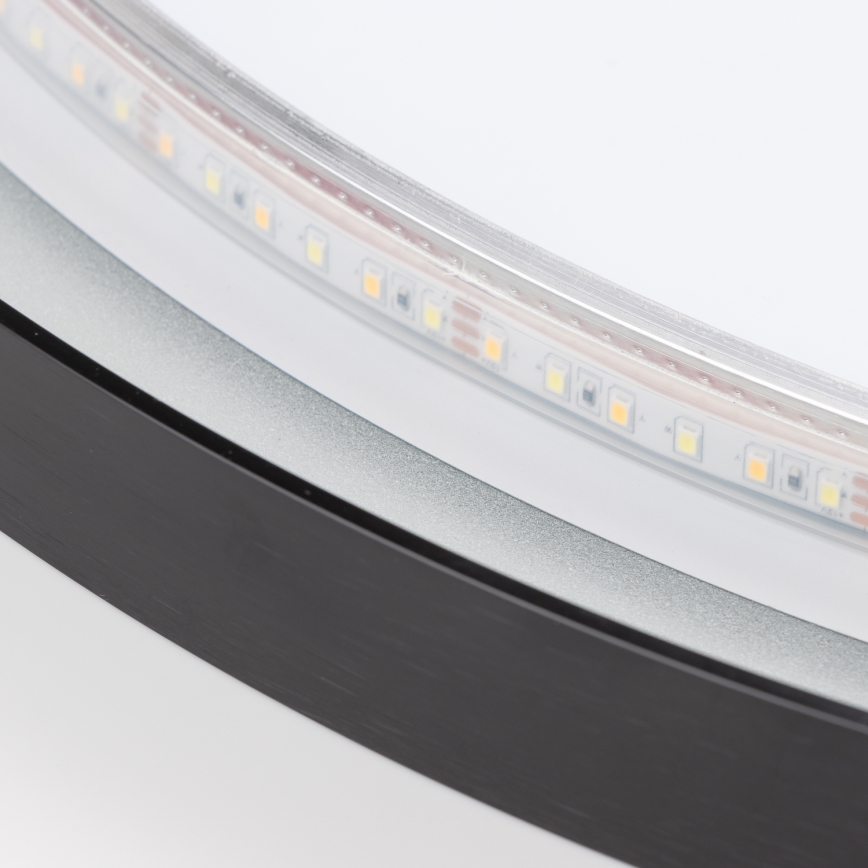 Brilagi - LED kopalniško ogledalo ASTI LED/19W/230V Ø 60 cm črno IP44 CRI 90 zatemnljivo + CCT