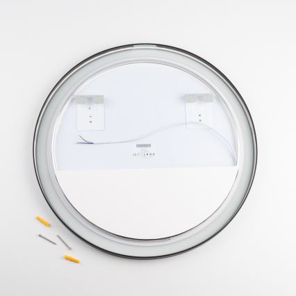 Brilagi - LED kopalniško ogledalo ASTI LED/19W/230V Ø 60 cm črno IP44 CRI 90 zatemnljivo + CCT