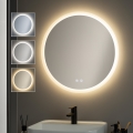 Brilagi - LED ogrevano kopalniško ogledalo CLARA ECO LED/12W/230V, premer 60 cm, IP44, CRI 90, zatemljivo + CCT
