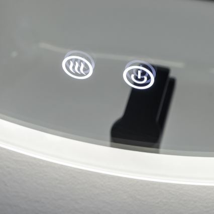 Brilagi - LED ogrevano kopalniško ogledalo CLARA ECO LED/12W/230V, premer 60 cm, IP44, CRI 90, zatemljivo + CCT